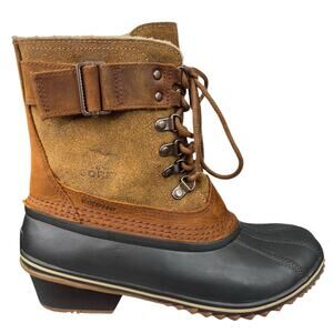 Sorel Women's Fancy Lace Brown Waterproof Snow Boot Size US 8